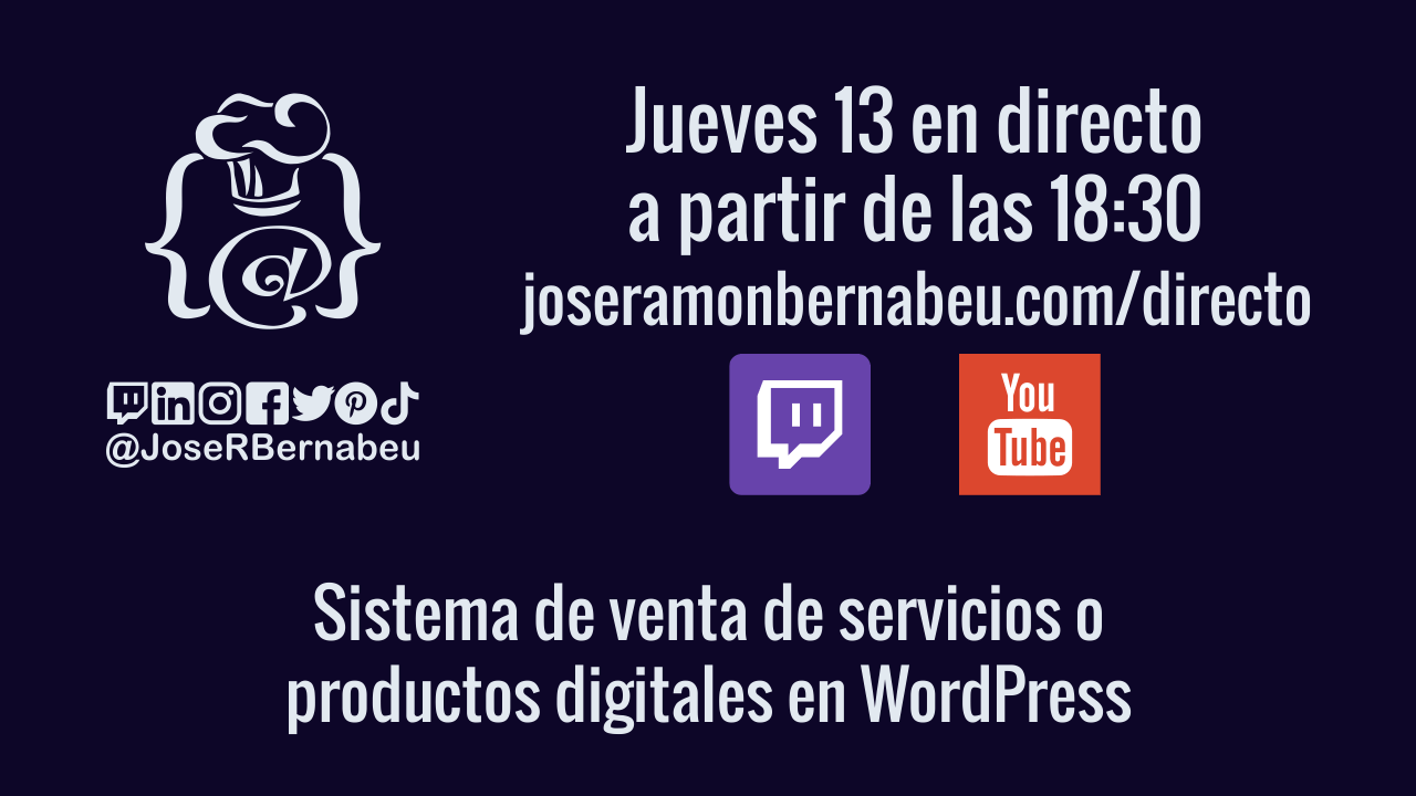 Streaming en directo sobre WordPress y Marketing Digital