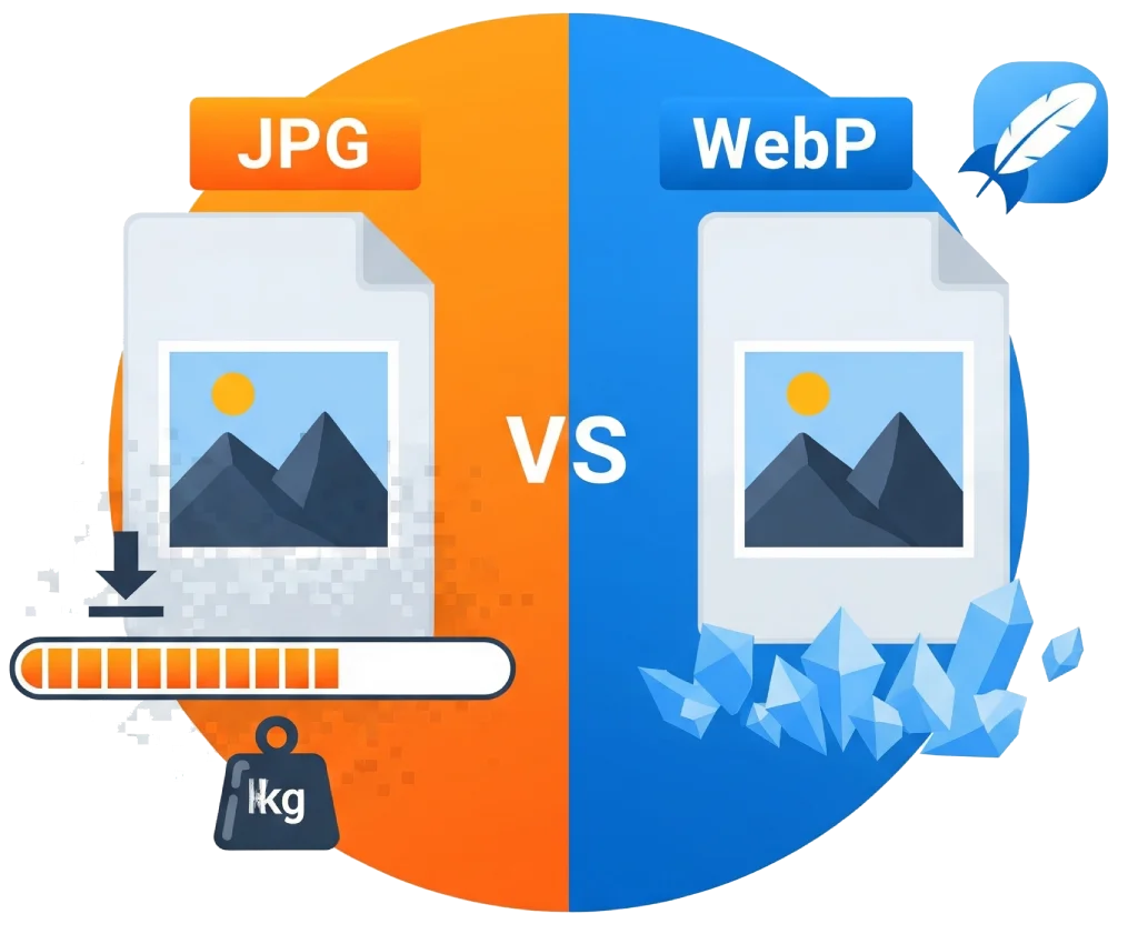 Comparativa de formatos de imagen JPEG vs WebP vs AVIF para optimización web
